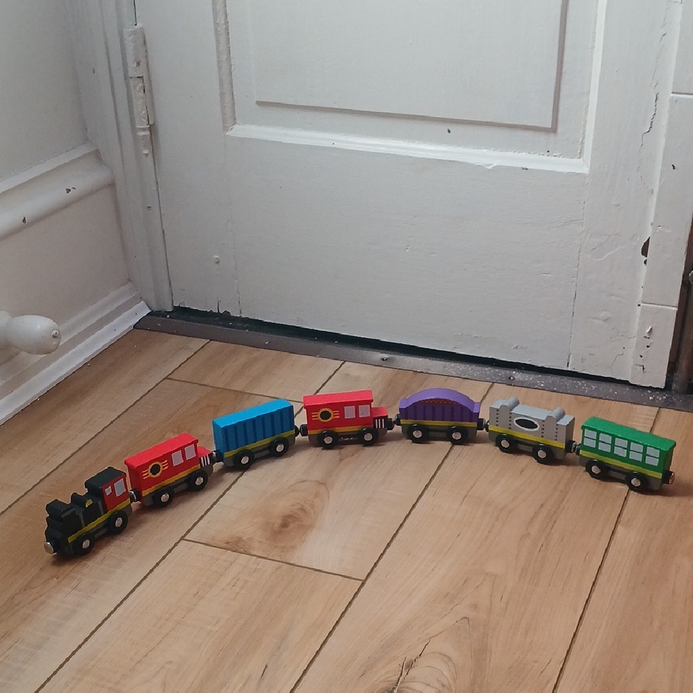 Melissa And Doug Wooden Train Set for Kids